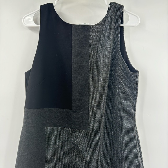 White House black market colorblock sleeveless dress grey black size 14 - Picture 2 of 8
